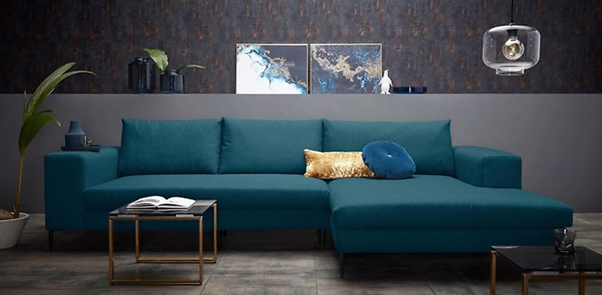 Home affaire Ecksofa »Aurora, L-Form, mit extra breiter Recamiere, 324 x 17 günstig online kaufen