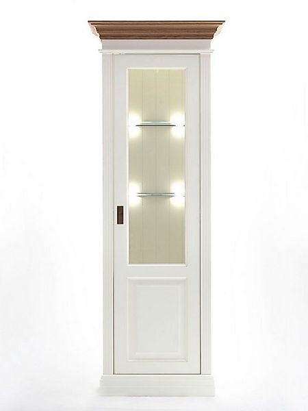 Casamia Vitrine Vitrine Glas-Vitrine Standvitrine Novara 1-türig weiß Wilde günstig online kaufen
