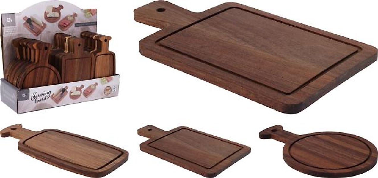 SCHNEIDEBRETT Holz 1 Stück 3 Sorten unsortiert ca. 13 x 19 cm Akazienholz B günstig online kaufen