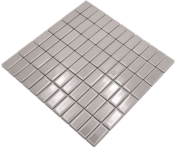Mosani Mosaikfliesen Stäbchen Mosaik Fliese Keramik schlamm glänzend Fliese günstig online kaufen