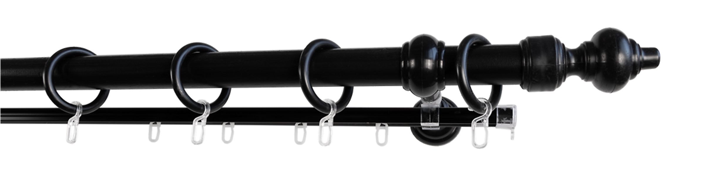 GARESA Gardinenstange "STANDARD" Ø 28 mm 2 läufig-läufig Wunschmaßlänge Vor günstig online kaufen
