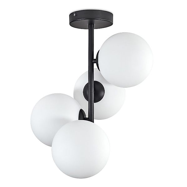 hofstein Deckenleuchte Deckenlampe aus Metall/Glas in günstig online kaufen