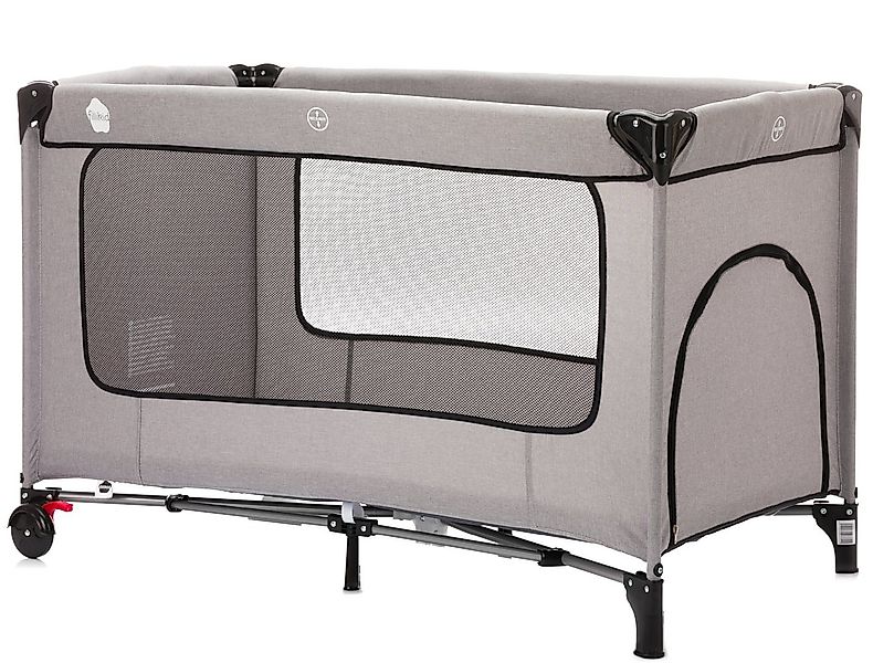 Fillikid Baby-Reisebett Reisebett mit Komfortmatratze, hellgrau melange, in günstig online kaufen