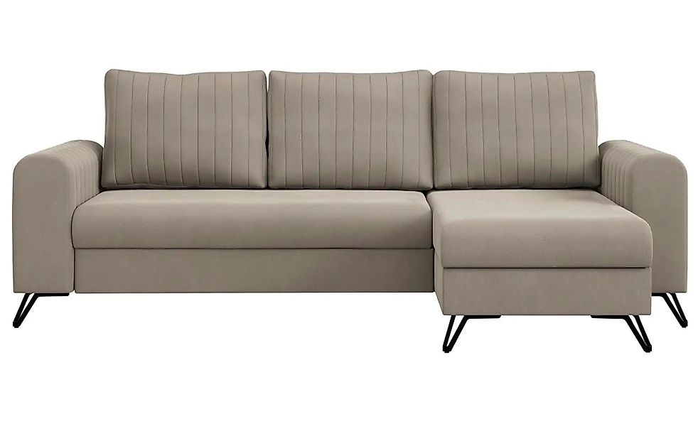 Ecksofa mit Schlaffunktion Axel ¦ beige ¦ Maße (cm): B: 242 H: 90 Polstermö günstig online kaufen