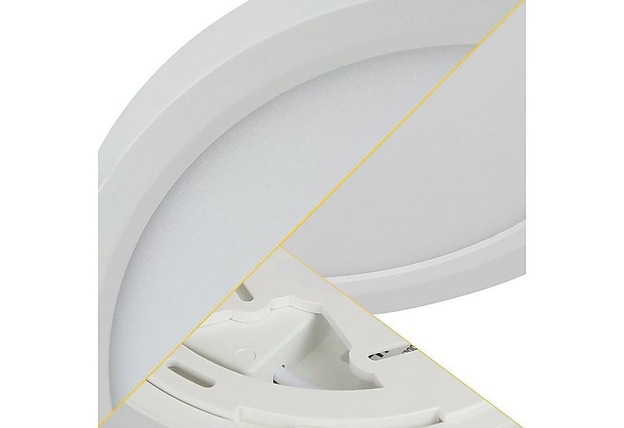 ZMH LED Deckenleuchte Flach - Ø22cm Schwarz/Weiß Schlafzimmerlampe Deckenla günstig online kaufen