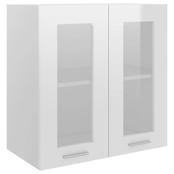 Hängeglasschrank Hochglanz-weiß 60x31x60 Cm Spanplatte günstig online kaufen