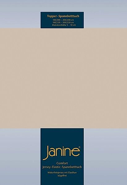 Janine Janine Topper-Spannbetttuch 5001 (für Box-Spring Betten) perlblau (3 günstig online kaufen