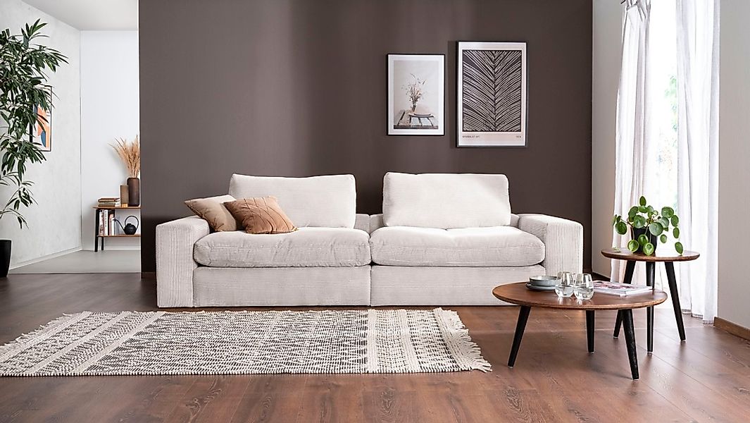 alina Big-Sofa »Sandy«, mit losen Sitz und Rückenkissen, in modernem Cordst günstig online kaufen