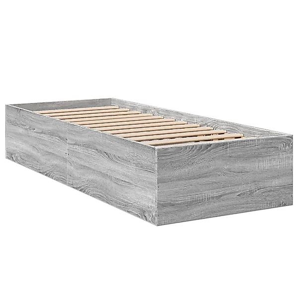 vidaXL Bettgestell Grau Sonoma 90x200 cm Holzwerkstoff 3281061 günstig online kaufen