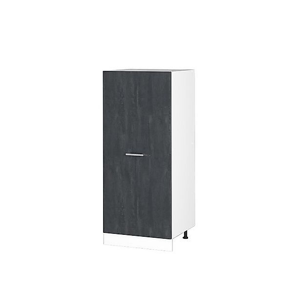 Vicco Herdumbauschrank R-Line Herdschrank Schwarz Beton/Weiß 60 cm günstig online kaufen