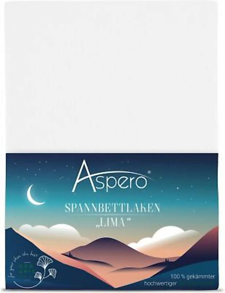 Aspero® Kinderspannbettlaken aus Bio-Baumwolle RIGA Bettlaken weiß Gr. 70 x günstig online kaufen