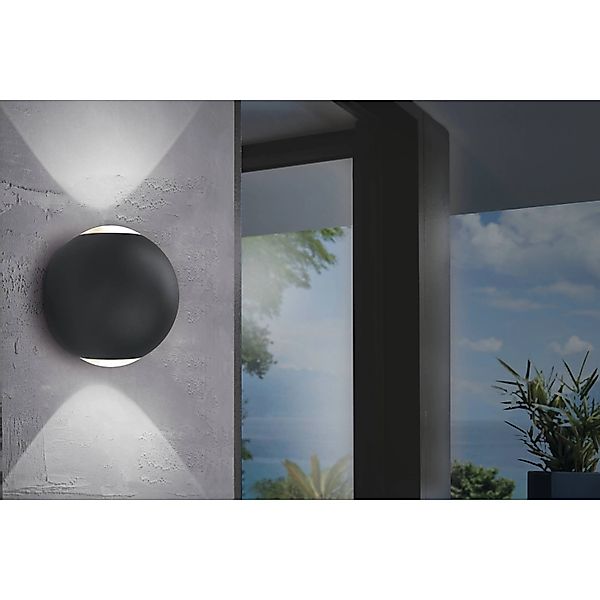 EGLO LED Außen Wandleuchte ABUGO Schwarz IP54 günstig online kaufen