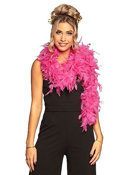 Boland Kostüm Federboa 80 g – fuchsia, Farbenprächtiger Federschal von 180 günstig online kaufen