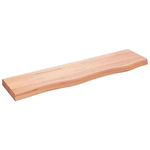 vidaXL Wandregal Hellbraun 80x20x4 cm Massivholz Eiche Behandelt 363660 günstig online kaufen