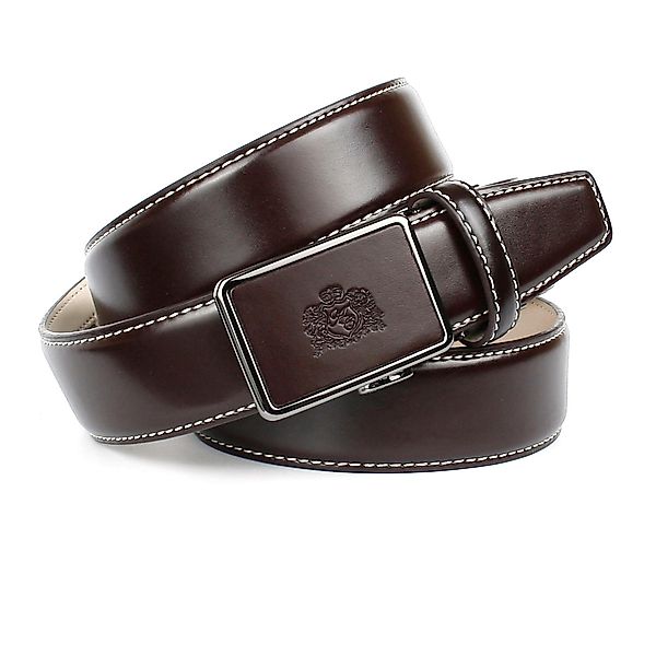 Anthoni Crown Ledergürtel mit Kontrast Stitching günstig online kaufen