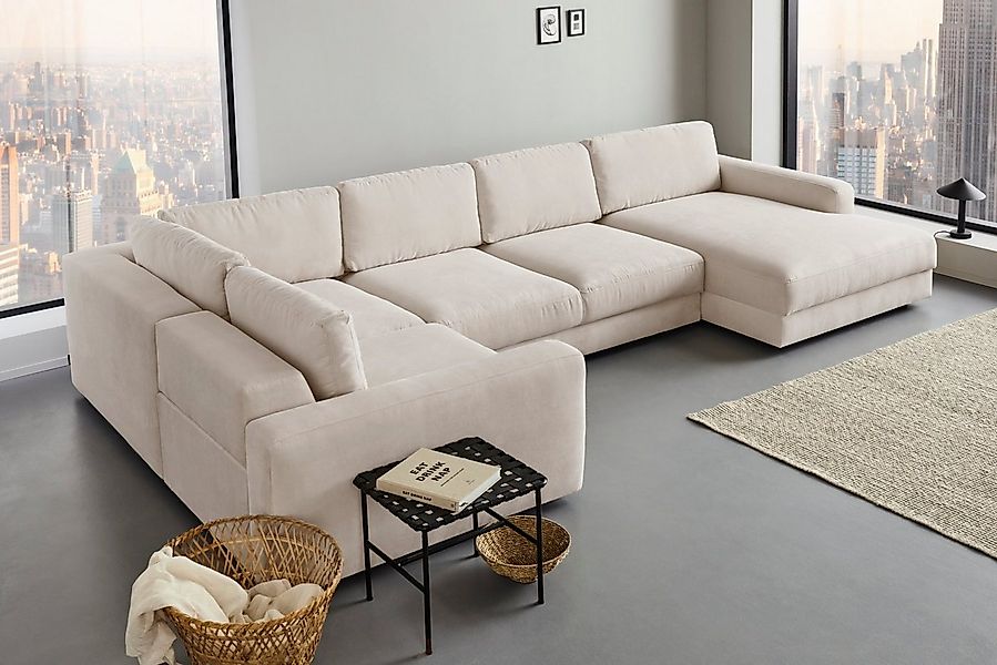 Home affaire Wohnlandschaft "Bloomfield, Mega Polsterecke, Breite 390cm, vi günstig online kaufen