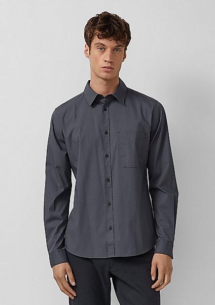 s.Oliver Langarmhemd Hemd Slim Fit: Gemustertes Hemd mit Kentkragen günstig online kaufen