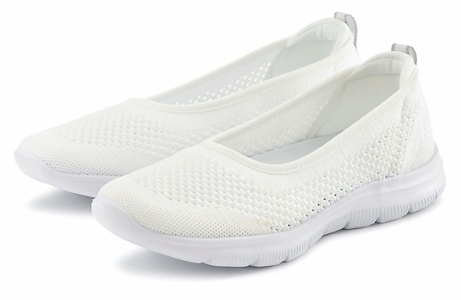 LASCANA Sneaker Ballerinas "Halbschuh," runde Schuhspitze, ohne Verschluss, günstig online kaufen
