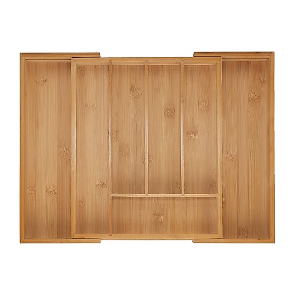 relaxdays Besteckkasten Ausziehbarer Besteckkasten aus Bambus, günstig online kaufen