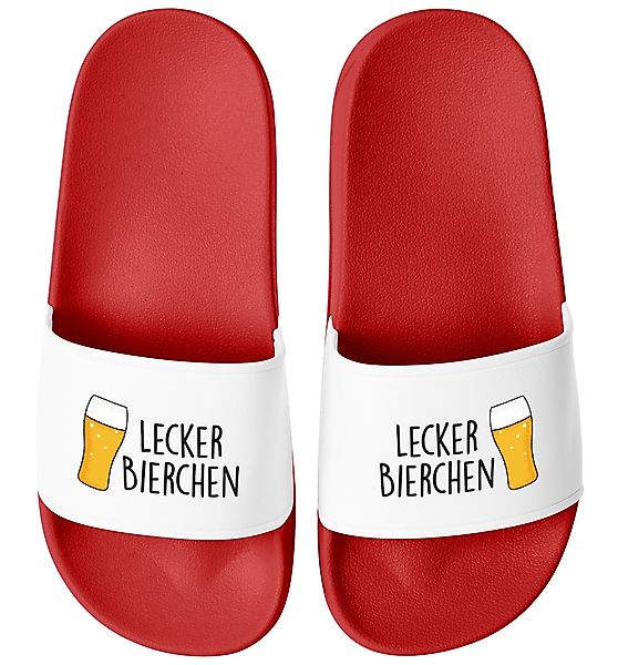 MoonWorks Badeschlappen Lustig Spruch Lecker Bierchen günstig online kaufen