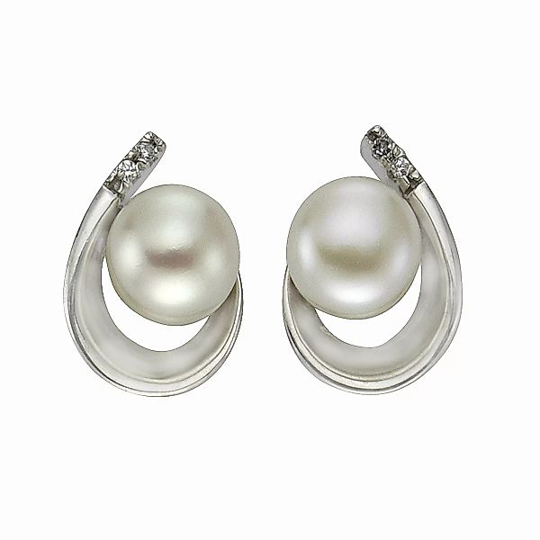 Zeeme Paar Ohrstecker "925 Silber Perle weiß" günstig online kaufen
