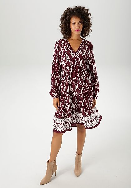 Aniston CASUAL Tunikakleid, mit kunstvollem Druck und Bordüre am Saum - NEU günstig online kaufen