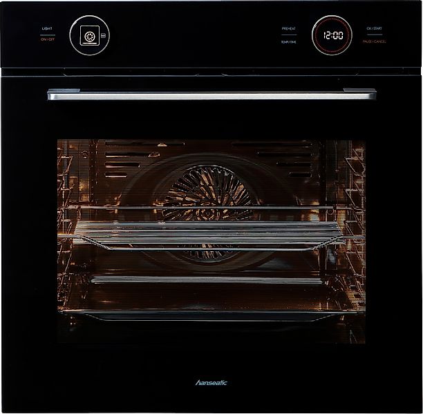 Hanseatic Einbaubackofen "HBO7213A1" Einfache Handhabung durch 2 Bedienkneb günstig online kaufen