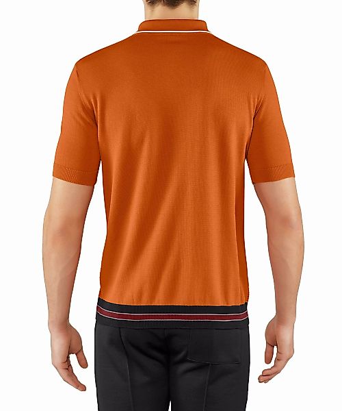 FALKE Herren Polo-Shirt, XL, Orange, Struktur, Baumwolle, 60052-826105 günstig online kaufen