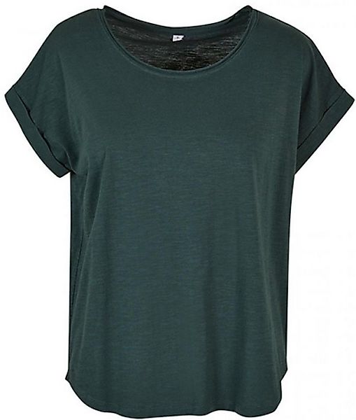 Build Your Brand Rundhalsshirt Damen Long Slub Tee / Hinten extra lang gesc günstig online kaufen