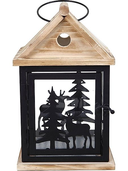 Trend Line Kerzenlaterne TrendLine Deko Kiefernholzlaterne 26 x 16 x 16 cm günstig online kaufen