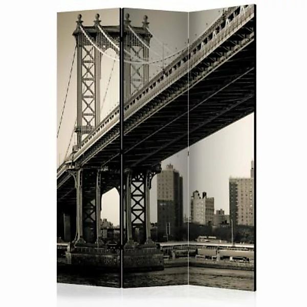 artgeist Paravent Manhattan Bridge, New York [Room Dividers] sand Gr. 135 x günstig online kaufen