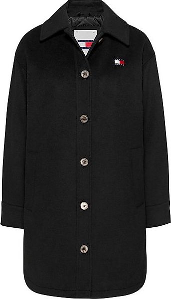 Tommy Jeans Kurzmantel TJW WOOL COAT EXT mit Logostickerei günstig online kaufen