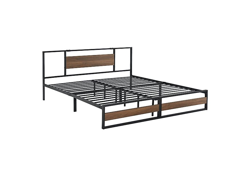 en.casa Metallbett, »Villach« Bettgestell 180x200 cm Stahlrahmen Schwarz Wa günstig online kaufen