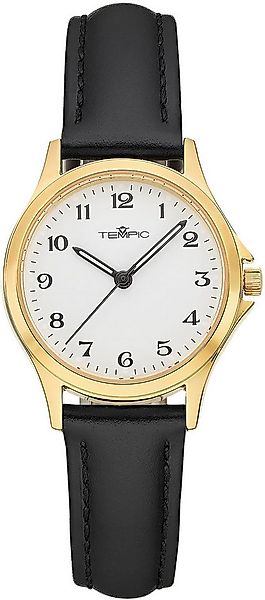 Tempic Quarzuhr, Armbanduhr, Damenuhr, analog, Lederarmband, Leuchtzeiger günstig online kaufen