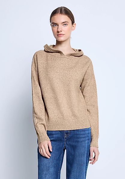 STREET ONE STUDIO Kapuzenpullover mit Galon-Streifen günstig online kaufen