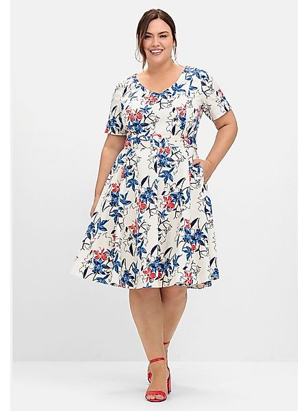 Sheego Abendkleid Große Größen mit Blumenprint günstig online kaufen
