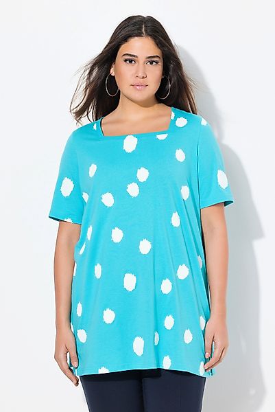 Ulla Popken T-Shirt Longshirt Punkte A-Linie günstig online kaufen