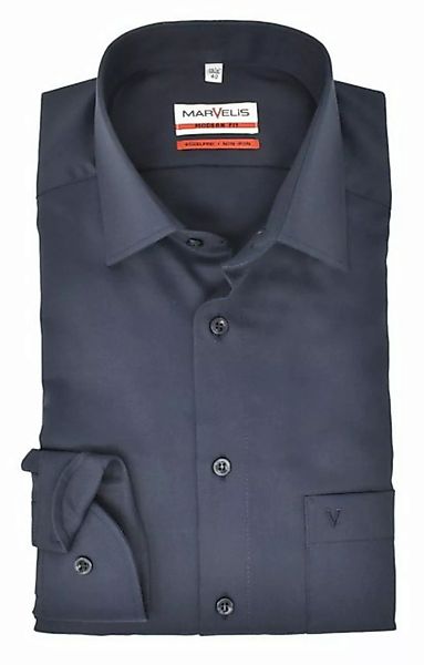 MARVELIS Langarmhemd Businesshemd - Modern Fit - Langarm - Einfarbig - Mari günstig online kaufen
