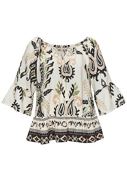 Buffalo Carmenbluse mit Alloverprint, Sommerbluse, Tunika, Blusenshirt günstig online kaufen