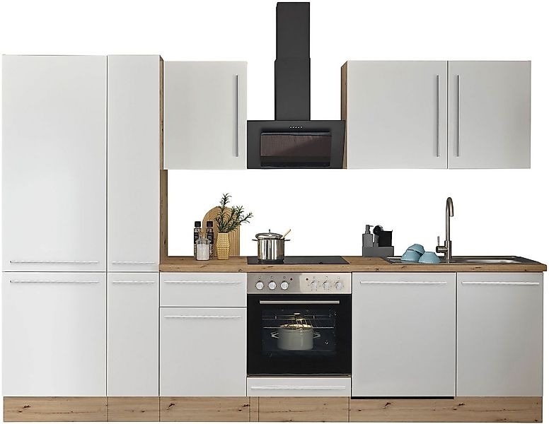 KOCHSTATION Küchenzeile Florida, Breite 310 cm, wahlweise mit E-Geräten,Sof günstig online kaufen