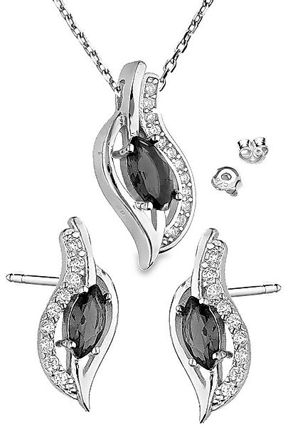 Limana Schmuckset 925 Silber Kette mit Ohrringe Ohrstecker Halskette Anhäng günstig online kaufen