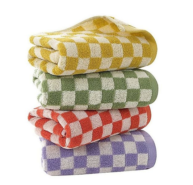 FOUORTUNATE-BEE Handtuch Set Schachbrett Handtücher für Bad Gesichtstuch, w günstig online kaufen