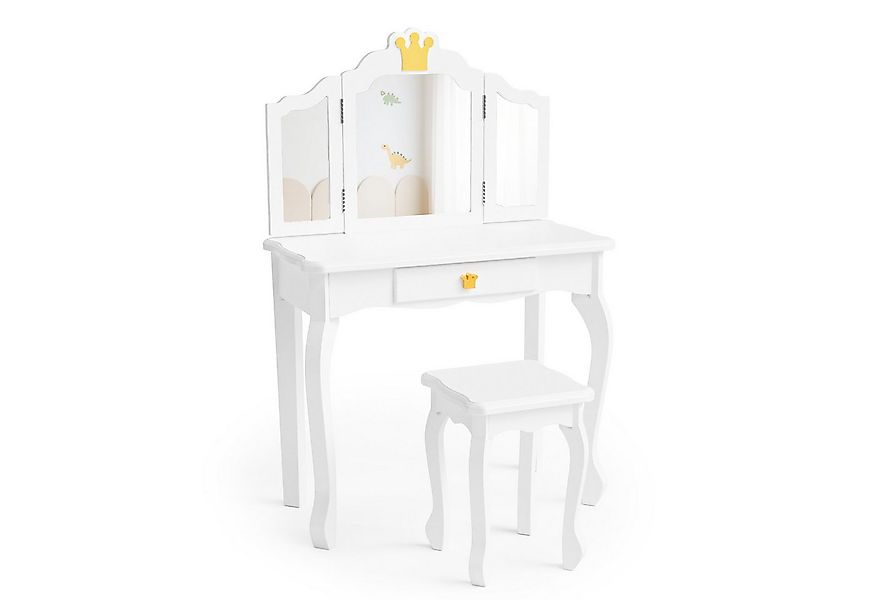 VINGLI Schminktisch mit Hocker und Abnehmbarer Spiegel, für Mädchen ab 3 Ja günstig online kaufen