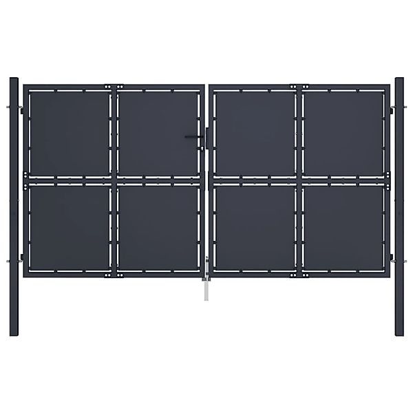 vidaXL Gartentor Stahl 300 x 150 cm Anthrazit 144526 günstig online kaufen