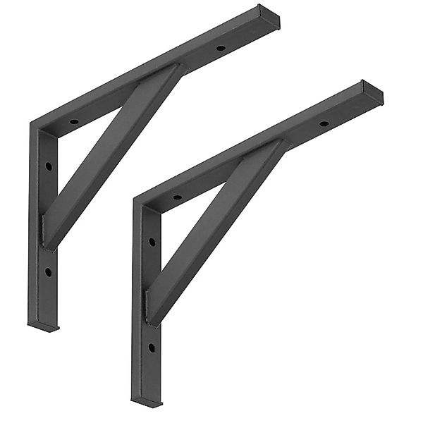 SOTECH 2 x Schwerlastkonsole 295 x 215 mm Stahl Tragkraft 75 kg Schwarz günstig online kaufen