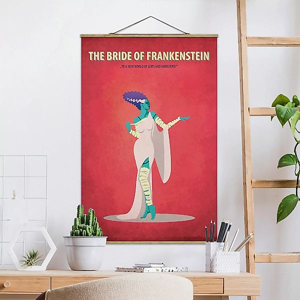 Stoffbild Portrait mit Posterleisten - Hochformat Filmposter The Bride of F günstig online kaufen