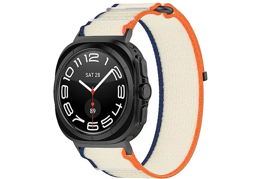 Wigento Smartwatch-Armband Für Samsung Galaxy Watch Ultra 47mm Nylon Klettv günstig online kaufen