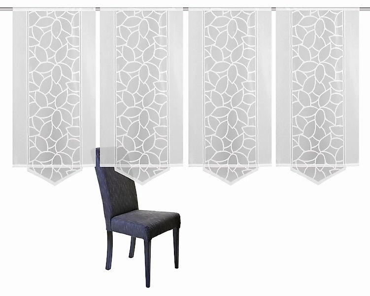 HOME WOHNIDEEN Schiebegardine "JENNA" Klettband 4 Stk. tlg. Schiebevorhang günstig online kaufen