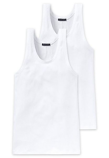 Schiesser Unterhemd Authentic (2er-Pack) mit Nadelzug-Muster günstig online kaufen