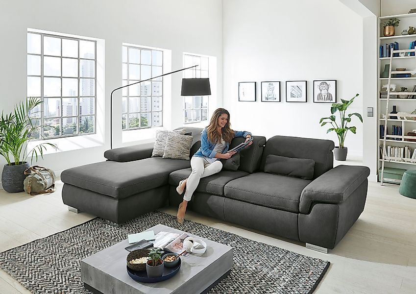 Die PlanBar Ecksofa "MP-IN17041 L-Form" mit Sitztiefenverstellung, optional günstig online kaufen